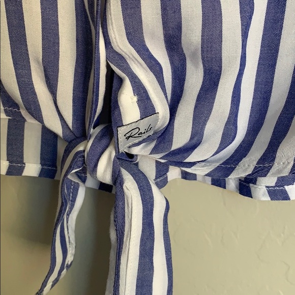 Rails Vals Stripe Tie Front Crop - Picture 5 of 6